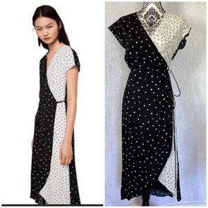 MNG Wrap Polka Dot Dress